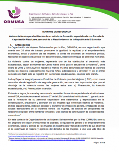 TDR Asistencia Técnica Facilitación Módulo I y Seminario taller ECF