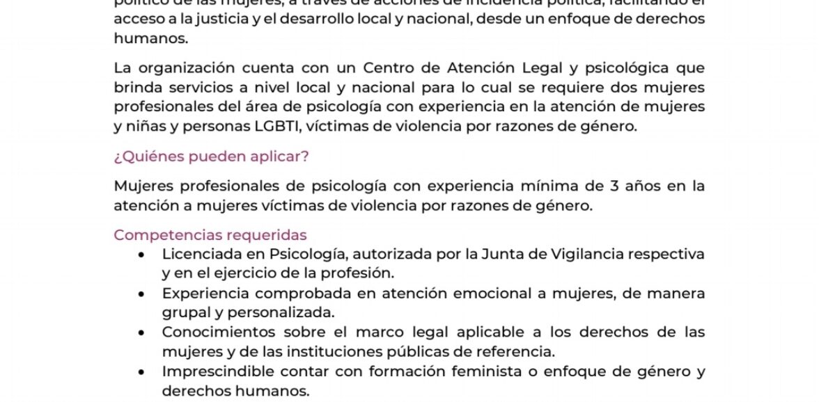 TDR – PSICOLOGAS