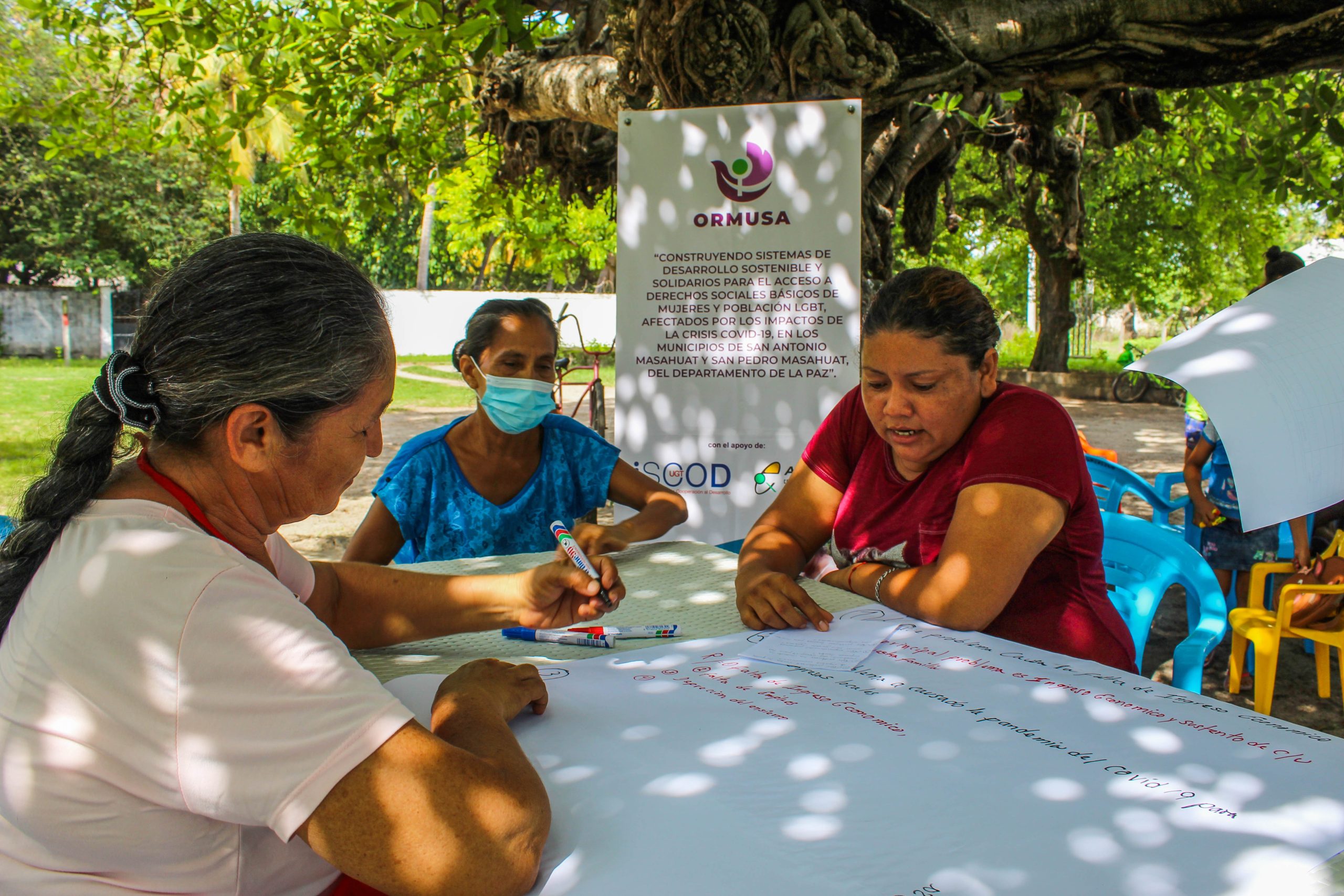 Lee más sobre el artículo ORMUSA en territorio, realiza grupo focal sobre emprendimientos con actoras y actores clave de San Marcelino, municipio de San Pedro Masahuat, departamento de La Paz