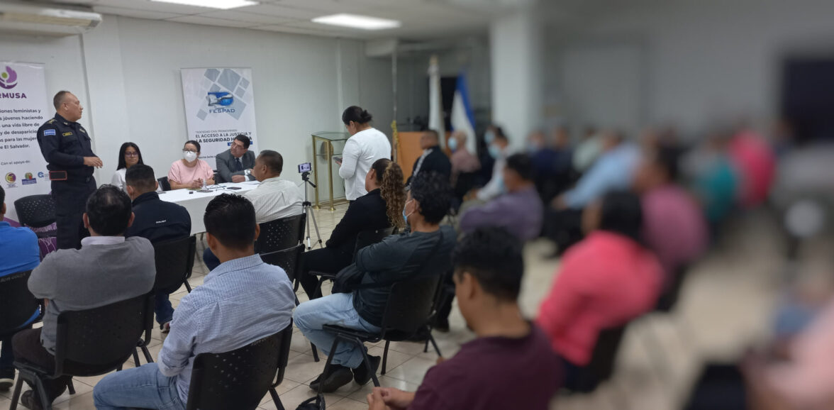 Clausura de proceso formativo Fortalecimiento institucional al personal policial respecto al marco nacional e internacional sobre desaparición de personas