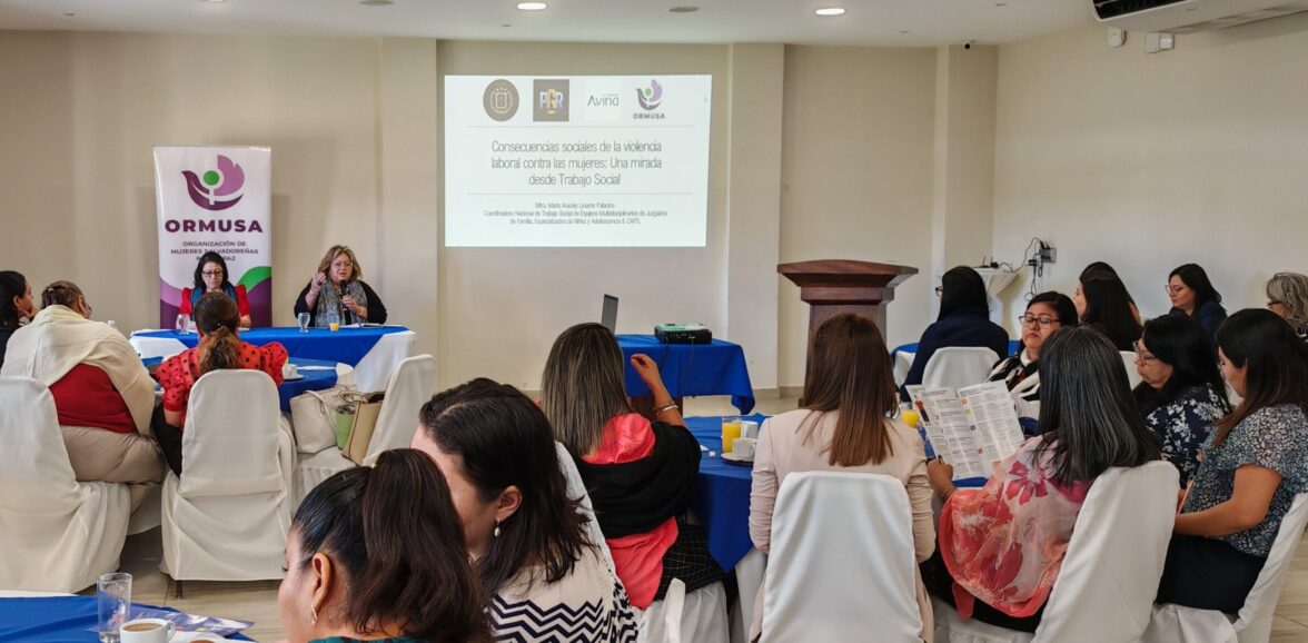 ORMUSA y PGR analizaron las consecuencias sociales de la violencia laboral contra las mujeres vista desde el trabajo social 