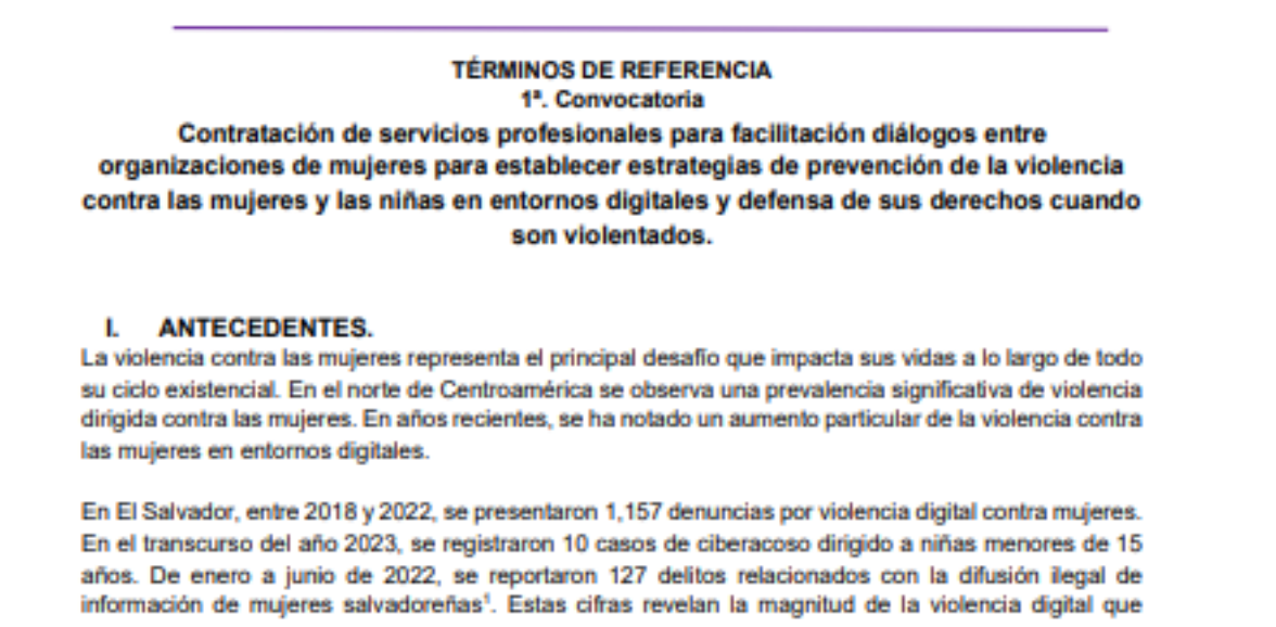 Juntas por una vida libre de violencia en entornos digitales paralas mujeres en la región norte de Centroamérica