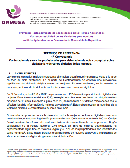 Fortalecimiento de capacidades en la Política Nacional de Corresponsabilidad de los Cuidados para equipos multidisciplinarios de la Procuraduría General de la República
