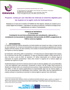 Lee más sobre el artículo 2 – Convocatoria – Contratación de servicios profesionales para actualización, adecuación, y socialización de documento de estándares internacionales de DDHH y juzgamiento de VCM en entornos digitales