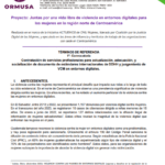 Contratación de servicios profesionales para actualización, adecuación, y socialización de documento de estándares internacionales de DDHH y juzgamiento de VCM en entornos digitales.
