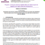1ª. Convocatoria Contratación de servicios profesionales para facilitación de jornadas sobre estándares internacionales sobre el derecho de las mujeres a una vida libre de violencias en entornos digitales