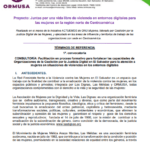 CONSULTORÍA: Facilitación en proceso formativo para fortalecer las capacidades de Organizaciones de la Coalición por la Justicia Digital en El Salvador para la atención a mujeres en situaciones de violencias en los entornos digitales