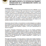 Asistencia técnica para realizar informe sobre implementación de la ley de igualdad y erradicación de la discriminación contra las mujeres 2015 a 2025