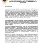 Asistencia técnica para la formación sobre aspectos económicos ante el panorama en El Salvador